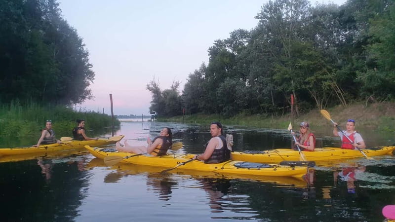 Belgrade: Great War Island Kayak Adventure - Paddling past the waterfront promenade