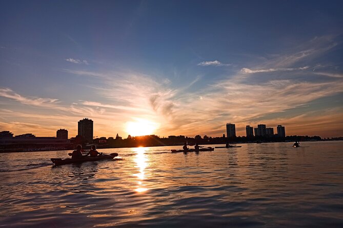 Belgrade sunset kayak tour - Lido Beach and the river islands