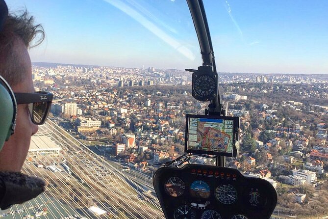 Helicopter Flying over Belgrade - Višnjička Banja, Borča, and the Pancevo Bridge