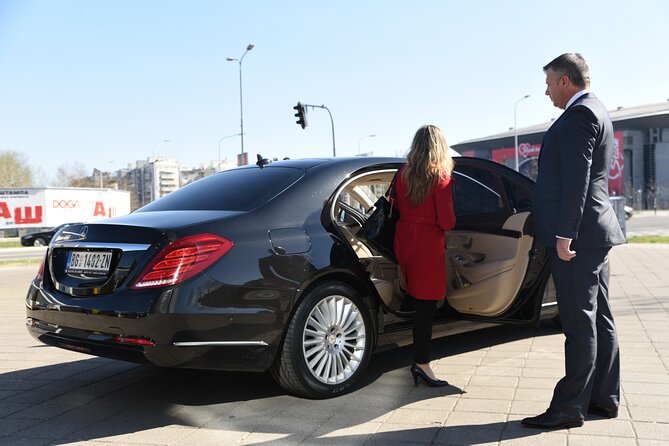 LUX Private transfer from Belgrade Airport - Private vehicle comfort, Wi-Fi, and water