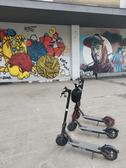 Street Art E Scooter tour - The optional graffiti workshop with local artists
