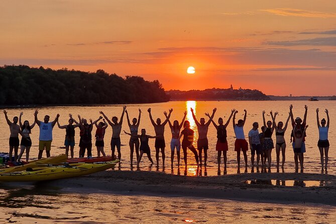 Sunset Kayak Adventure in Belgrade - Passing Nebojsa Tower on the Danube